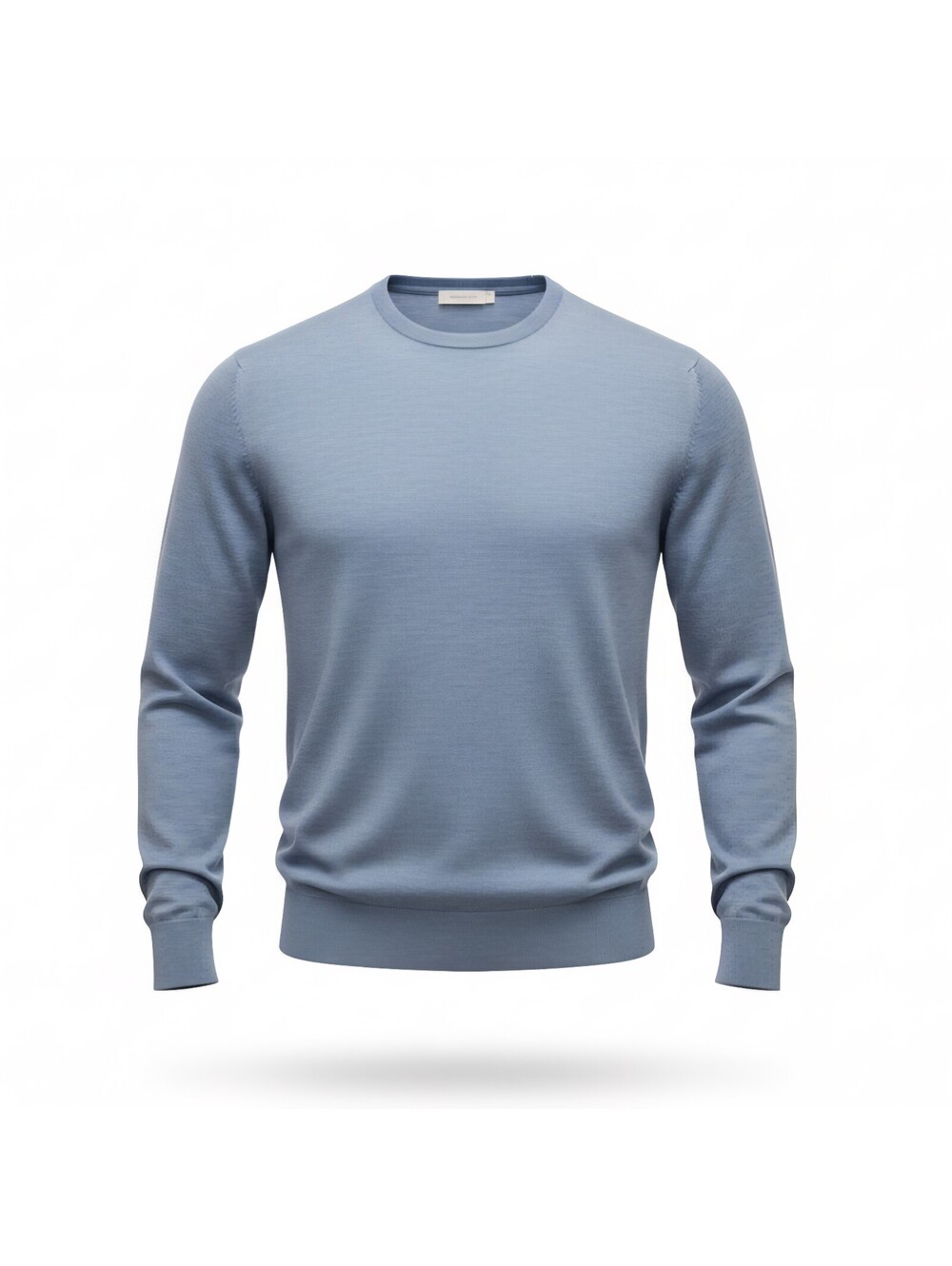 Suitsupply Blue Crew Neck Fine Knit Merino Wool Men's Sweater Size XXL SW903